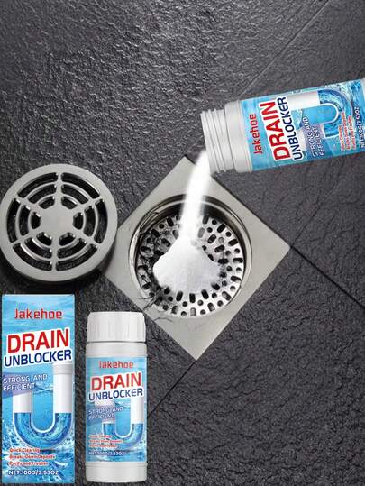 1包管道疏通粉，适用于马桶、浴室、厨房排水管，可去除毛发和油脂堵塞，除臭，省时省力，是馈赠亲友、情人节或圣诞节的理想礼物。