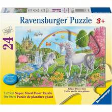 Ravensburger 3078 Rompecabezas Entrando en el Espacio – Puzzles de Piso de 24 Piezas para niños, Multicolor - Unicornios Prancing - Ver 2