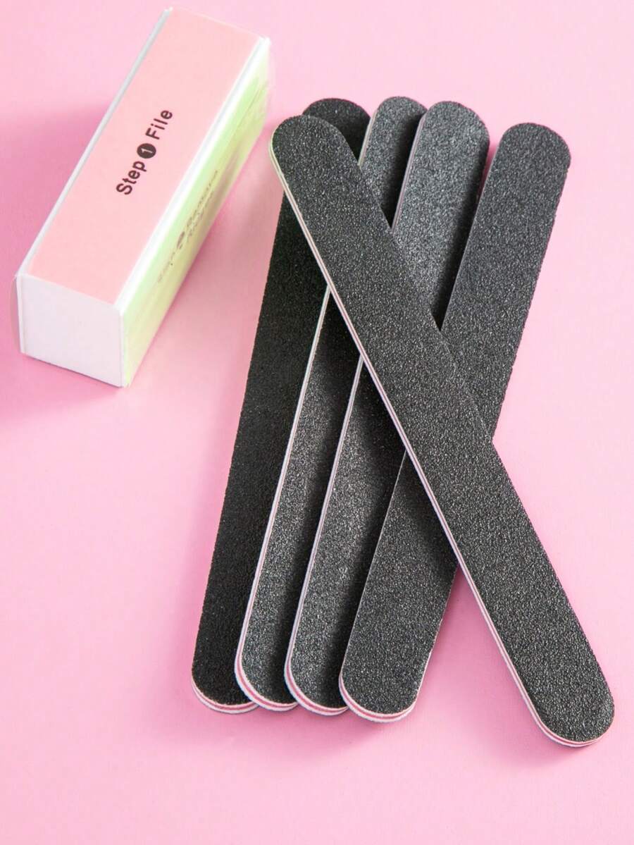 4pcs Nail File And Buffing Block Set, Professional Nail File, Suitable For Natural Nails, Manicure File, Buffing And Polishing, Nail Care, Smooth Polishing, 100/180/240/600/3000 Grit - Multicolor - View 1