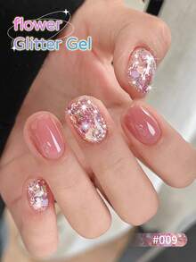 Jillradia 9-Color Glue Gel - Semi-Solid Nail Polish Suitable For DIY Manicure, /Korean Nail, Smudge Canned High-Saturation Sparkling Gel For Salon - 彩色 - 查看 8