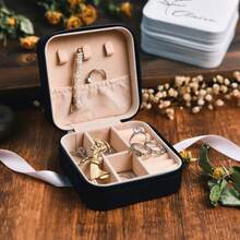 Personalized Jewelry Box - Bridesmaid Gift - Travel Jewelry Box - Customized Gift (For Her), Valentine's Day Gift, New Year Gift, Gift For Friends