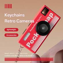 1080P Mini Keychain Camera - 0.96In HD Screen, 8Mp Retro SLR Design, 160° Wide Angle, Anti-Lost Rope , Rechargeable Portable DV Camcorder For Adult/Teens/Outdoor Tourism - 彩色 - 查看 4