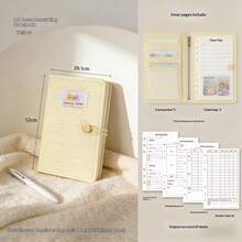 A6 Luxury Fabric Notebook | Detachable Booklet For Receipt Organization | Personal Management Tool | Budgeting & Planning Gift | Desktop Organizer Decor - Multicolor - View 3