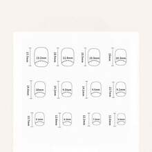 4 Boxes 96Pcs Short Squoval Press On Nails Sweet & Cool Blue Press On Nails, Short Oval False Nails With European Square Tips For Skin-Brightening,  Style Removable Fake Nails For Women & Girls, All Season Wear For Daily, Party, Date.Christmas Nail,Poly Gel Nail Kit,Nail Charm,Christmas Party. - 混合裝633 - 查看 8