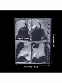 6孔活页夹兼容A5透明激光星空剪贴簿，闪亮PVC拉链封口，透明内页印有闪亮星空图案，经久耐用，可用于照片收纳、学习用品、装饰日记、照片集锦，活页夹卡片夹 - 彩色 - 查看 4