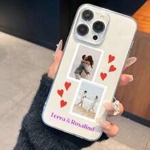 Funda de teléfono con cojín de aire personalizada con foto personal, compatible con iPhone 16, 15, 14, 13, 12, 11 Pro MAX Plus, Galaxy S25, S24, S24 Plus/S24+, S21/S22/S23/S25 Series. Puedes subir tus paisajes, mascotas, amigos y fotos familiares favoritas para crear una funda de teléfono personalizada y hermosa, que puede ser un gran regalo para familiares y amigos. - transparente - Ver 2