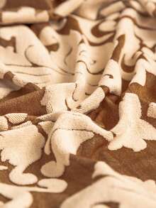 1件装优雅复古花卉沙发套，经典宫廷风格弹力3D花卉沙发座垫套，靠背套，保护沙发免受灰尘和污垢侵扰，易于拆卸清洗，四季皆宜，适用于三人沙发、沙发靠背、靠垫套、L型沙发 - 駝色 - 查看 8