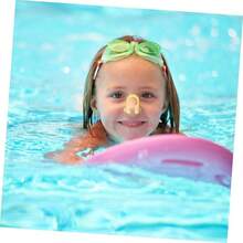 4piezas Tapones Para Odos De Pvc y Pinzas Nasales Impermeables Para Natacin Cmodo y  Para Adultos y Nio Nia Incluye Estuche De Almacenamiento Fcil De Usar - Amarillo + 9X2.4X1.3CM - Ver 5