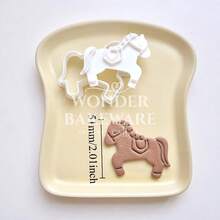 Molde de Biscoito em Forma de Cavalo Fofo, Cortadores de Biscoito em Forma de Animal Pônei, Estampador de Fondant, Ferramentas de Decoração de Bolo, Suprimentos de Cozimento - Cavalo - Visão 11