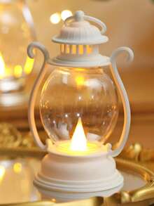 1 pieza Linterna LED vintage de mano (con batería), linterna LED de decoración de mesa interior, linterna de decoración del hogar, linterna LED de decoración para boda, fiesta, vacaciones, campamento, decoración de armario - Huang Guang - Ver 11