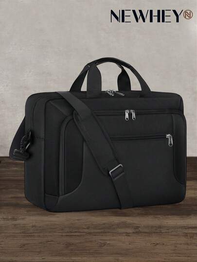 NEWHEY 17.3 Inch Laptop Bag, Large Capacity Waterproof Laptop Briefcase, Unisex Business Office Laptop Bag, 17 Inch Adjustable Shoulder Strap Messenger Bag, Waterproof Backpack