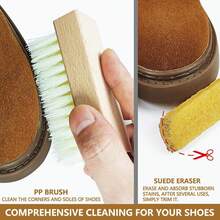 3PCS Suede Shoe Brush Set With Soft And Elastic Rubber Cleaning Head For Suede Shoes Home Use