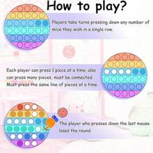 1/2/4PCS Rainbow Pop Fidget Toy, Bubble Sensory Toy For Kids And Adults, Stress Reliever, 4 Shapes Poppers-Heart, Circle, Octagon, Square Pressure Relieving - Multicolor - View 4