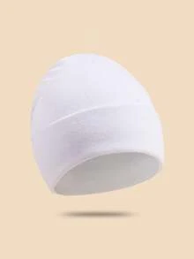 4件套柔软弹力针织新生儿帽子，0-6个月，男女宝宝通用 - 透气、弹性好、中性色，新生儿摄影、医院、日常佩戴必备婴儿用品 - 彩色 - 查看 3
