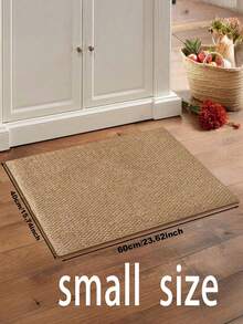 【热销】7毫米厚仿黄麻防水防滑厨房地垫，纯色图案，丝滑无印花地毯，易于清洁，包边设计，简约风格厨房地毯，适用于厨房、浴室、洗衣房、走廊、客厅等场所。 - 駝色 - 查看 16