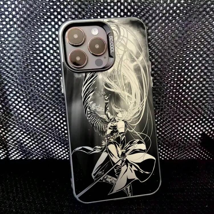 Funda de teléfono Final F-Fantasy Sephiroth para 17,16,15,14,13,12,11,Pro,Max,Plus, anti-caída, negra mate dura - Z1 - Añade 13