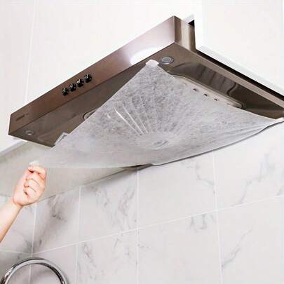 12pcs Multi-Functional Kitchen Cooker Vent Filter Cloth Oil Absorbing Paper