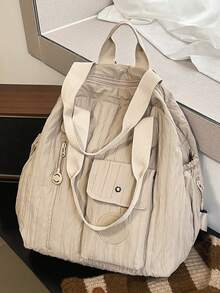 Peach Tree Travel Backpack, Dual-Use Handbag & Shoulder Bag, Laptop Bag, Couples Bag, Waterproof Compartment, Large Capacity, Multi-Pocket, Portable, Ideal For Travel, Holiday, Gym, School, Business, Gift For Valentine's Day, Halloween, Christmas - Multicolor - View 13