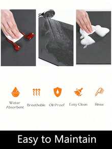 1片装咖啡垫，厨房台面餐具沥水垫，沥水垫，吧台垫，餐具沥水垫，咖啡吧台垫，硅藻土吸水垫，咖啡机垫，吸水防污，超强吸水，速干，耐热，带橡胶底 - 黑色 - 查看 4