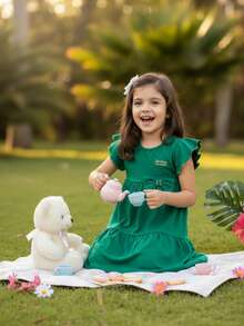 Choose Your Dress 3 Marias Girls' Clothing 100% Cotton Comfortable Children's Dress - V3006 - 查看 3