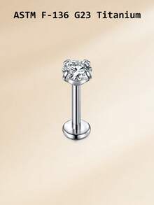 16G Titanium Alloy Lip Stud 3mm Ball CZ Lip Ring Monroe Lip Ring For Women, G23 Cartilage Earring, Barbell Length 6mm 8mm 10mm Body Piercing Jewelry - Lip Stud - View 9