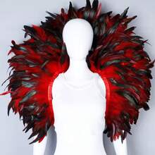 1 chiếc khăn choàng lông vũ, thích hợp cho cosplay, dạ hội hóa trang phong cách punk, lễ hội Carnival và các dịp khác, khăn choàng vai lông vũ, phụ kiện trang phục biểu diễn phong cách punk, lễ hội Carnival. - Loại M - Xem 19