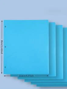 6pcs 3-Hole 2-Pocket A4 PP Waterproof File Folder, Office Document Contract Data Holder, Student Test Paper Organizer - 3-hole, 2-page Double Pocket - View 9