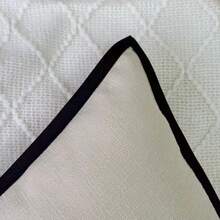 1pc Apricot Trim Pillowcase (Pillow Insert Not Included), Bohemian Farmhouse Style, Suitable For All Seasons, Home Decor Throw Pillow Cover For Sofa, Outdoor Cushion, Soft & Comfortable Farmhouse Linen-Like Trim Pillow Sham, Pillow Cover, Cushion Cover - Apricot - View 4