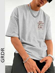 Men T-Shirts - 灰色 - 查看 2