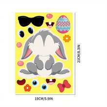 6/12pcs Easter Stickers, Easter Eggs, Rabbits, Chicks, Lambs Sticker Decals, DIY Face Mask Stickers, Easter Basket Filler, Holiday Gift Bag Stuffers, Handmade Craft Stickers - Multicolor - View 3