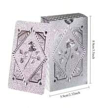 Silver Rose Poker Card, Plastic Waterproof Poker Card, Durable And Beautiful Design, Perfect For Game Nights, Gatherings, And Family Entertainment