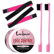 LOCKMIO 113g Women's Styling Gel, Long-Lasting Hold, Natural Ingredients, Frizz Control, Includes Hair Band And Brush - L-113g-edge-control-gel-5pcs - View 1