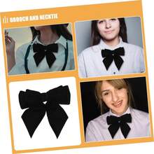 2piezas Corbata De Moo Pajarita De Esmoquin para Hombre Preatada Doble Pliegue para Bodas y - inicial - Ver 3