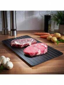 1个快速解冻托盘，快速解冻冷冻食品、肉类、水果，快速解冻板，解冻托盘，解冻大师厨房小工具