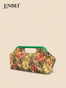 ENBEI elegante gewebte Regenbogen-gestreifte Clutch - Kosmetiktasche, Regenbogen-gestreifte Handtasche, neue Mode Damentasche, Muscheltasche, minimalistisch und vielseitig, elegante und modische Abendtasche, geeignet für verschiedene Anlässe wie Partys, Galas, Hochzeiten, Dates und Einkaufen. Ein perfektes Geschenk zum Muttertag, zu Feiertagen oder Weihnachten. - Verschiedenfarbig - Übersicht 5