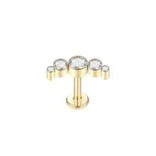 SWANJO 1件装 时尚钛金CZ蝴蝶耳钉 平底耳骨耳廓穿孔饰品 - TC036 - 查看 16