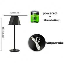 Đèn bàn LED hiện đại 1 chiếc với pin sạc 1800mAh, 16 chế độ ánh sáng RGB, điều chỉnh độ sáng cảm ứng và đế chắc chắn - Thích hợp cho phòng ngủ, quán bar, quán cà phê, ánh sáng trắng ấm có thể điều chỉnh, đèn quầy bar | Đèn bàn hiện đại | Đèn có thể điều chỉnh độ sáng - Nhiều màu - Xem 4