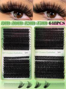 720/640/621套DIY假睫毛粘合剂套装，D型假睫毛延长套装，包含10D、20D、30D、40D、50D、60D、80D、100D、120D、150D。 - 青檸色 - 查看 17