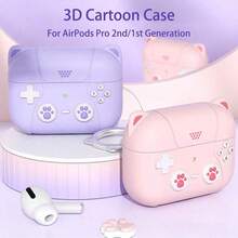 AirPodsPro 2nd/1st Generation Case Cover Cute Game Style Soft Skin Silicone Protective Compatible With Apple AirPodsPro Case 2023/2022/2019 - Black - View 2