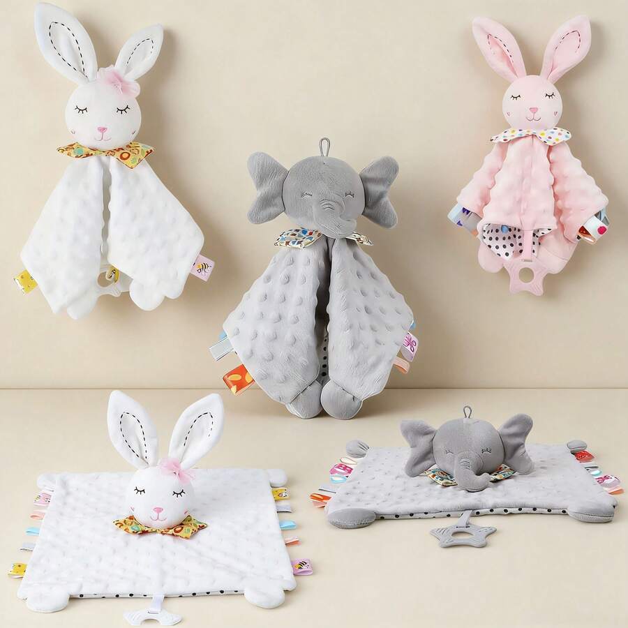 Infant Comforter Toy, Animal Shaped Car Hanging Crib Hanging Toy With Rattle And Crinkle Paper, Perfect Gift For Babies - Multicolor - View 1