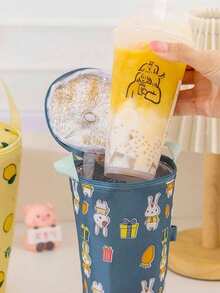 保温饮料袋，奶茶杯套，便携式办公提手杯袋，奶茶包 - 彩色 - 查看 4
