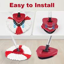 Bộ 2/3/4 đầu và bàn chải thay thế cho cây lau nhà xoay, tương thích với hệ thống lau nhà O-Cedar EasyWring 1 bình chứa. Bàn chải chất lượng cao và khăn lau vi sợi mềm mại, làm sạch sâu gấp đôi cho nhà bếp, phòng tắm, sàn nhà. Đồ dùng vệ sinh nhà bếp dịp Giáng sinh. - Nhiều màu - Xem 8