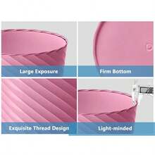 Bathroom Trash Can, 3 Pack 1.8 Gallons Small Trash Can With Trash Bags, Bathroom Garbage Can, Plastic Trash Bin, Round Waste Basket For Living Room, Bedroom, Office, Kitchen, Compact Space (White) - Pink & Purple & Green - View 4