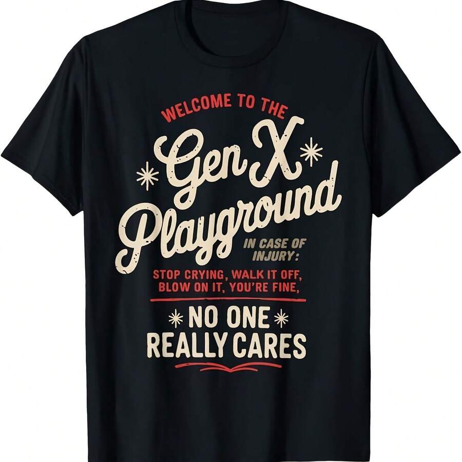 Bienvenido a la Generación X de Humor de la Generación X Camiseta divertida de la Generación X - Negro - Ver 1