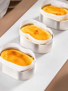 10pcs Anodized Aluminum Oval Mini Cheesecake Molds, Oval/Round/Baking Rings, Suitable For Japanese Souffle Cheesecake And Cookie Cutting, Cookie Molds, Silver Baking Tools - Silver - View 2