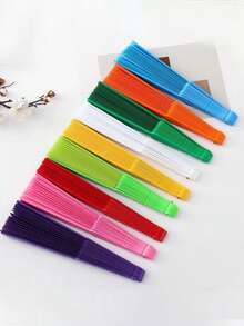 Quạt nhựa phẳng màu đen (1 cái/5 cái/10 cái), Quạt xếp nữ, Quạt gấp, Quạt cầm tay đơn giản, thời trang và thanh lịch, Quạt biểu diễn đám cưới, Quạt nhựa cầm tay di động dùng cho khiêu vũ, Trang trí đám cưới Trung Quốc Nhật Bản, Quà tặng đơn giản và tinh tế, Thích hợp cho khiêu vũ, tiệc cưới. - Quạt (không có túi đựng quạt) - Xem 8