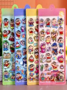 1pc Random 3D Embossed Sticker, Cute 3D Stereoscopic Resin Crayon Shin-Chan Sticker, Notebook Sticker, Suitable For Decorating Phone, Laptop, Luggage, Cup, Skateboard, Notebook And Guitar. Ideal For Daily Use, Children's Birthday Gifts, Back To School Supplies.