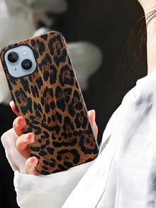 1 Ốp lưng điện thoại bằng da PU mềm chống rơi, chống sốc họa tiết da báo có thiết kế khuếch đại âm thanh, phù hợp với Apple 17 Pro Max/16 Pro Max/16 Plus/13 Pro Max/14 Pro Max 13 14 11 12 Pro 11/15 Pro, Galaxy S24 Ultra, Quà tặng ngày lễ - Màu nâu  Mocha - Xem 7