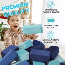 The Original Premium Plush Building Block For - Certified  Foam Blocks In Luxuriously Soft Fabric Covers - Set Of 24 OceanNot Only Can It Bring Enjoyment, But It Also Has Educational Value. - Multicolor - View 4