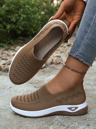 Summer Breathable Hollow Mesh Casual Shoes, Soft Bottom Comfortable Walking Shoes For Women, Lightweight Leisure Shoes, Traditional Chinese Cloth Shoes